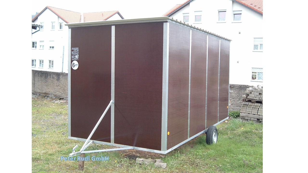 Fahrbare Weidehütte montiert